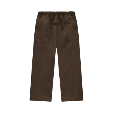 FEAR OF GOD Essentials Kid's Textured Nylon Tech Pants "Brown"