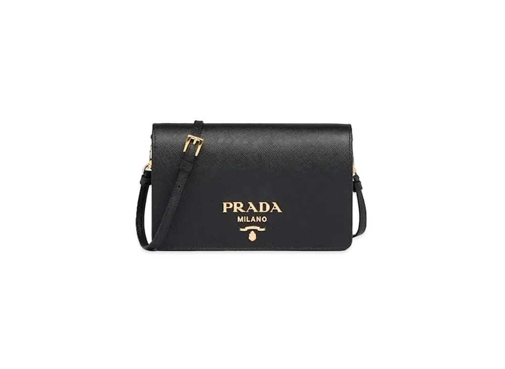 PRADA Saffiano Leather Mini Bag "Black"