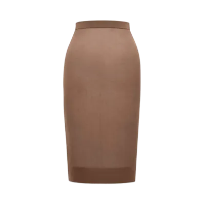 Saint Laurent Women's Pencil Skirt in Knit "Marron"