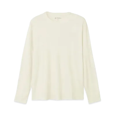 Goldwin Cotton Covered Yarn Smooth Long Sleeve T-shirt (Unisex) "White"