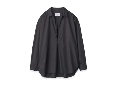 ssstein Pima Cotton Oversized Skipper Shirt "Black"