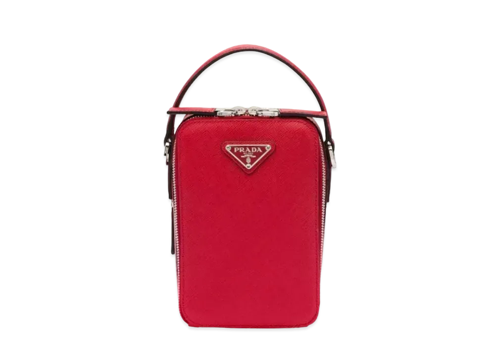 PRADA Brique Saffiano Leather Bag "Red"