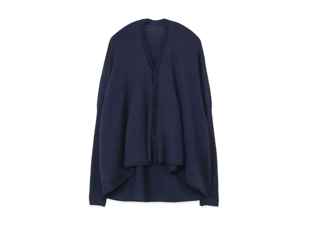 Yohji Yamamoto Y's PLAIN STITCH WHOLEGARMENT WIDE CARDIGAN "Navy"