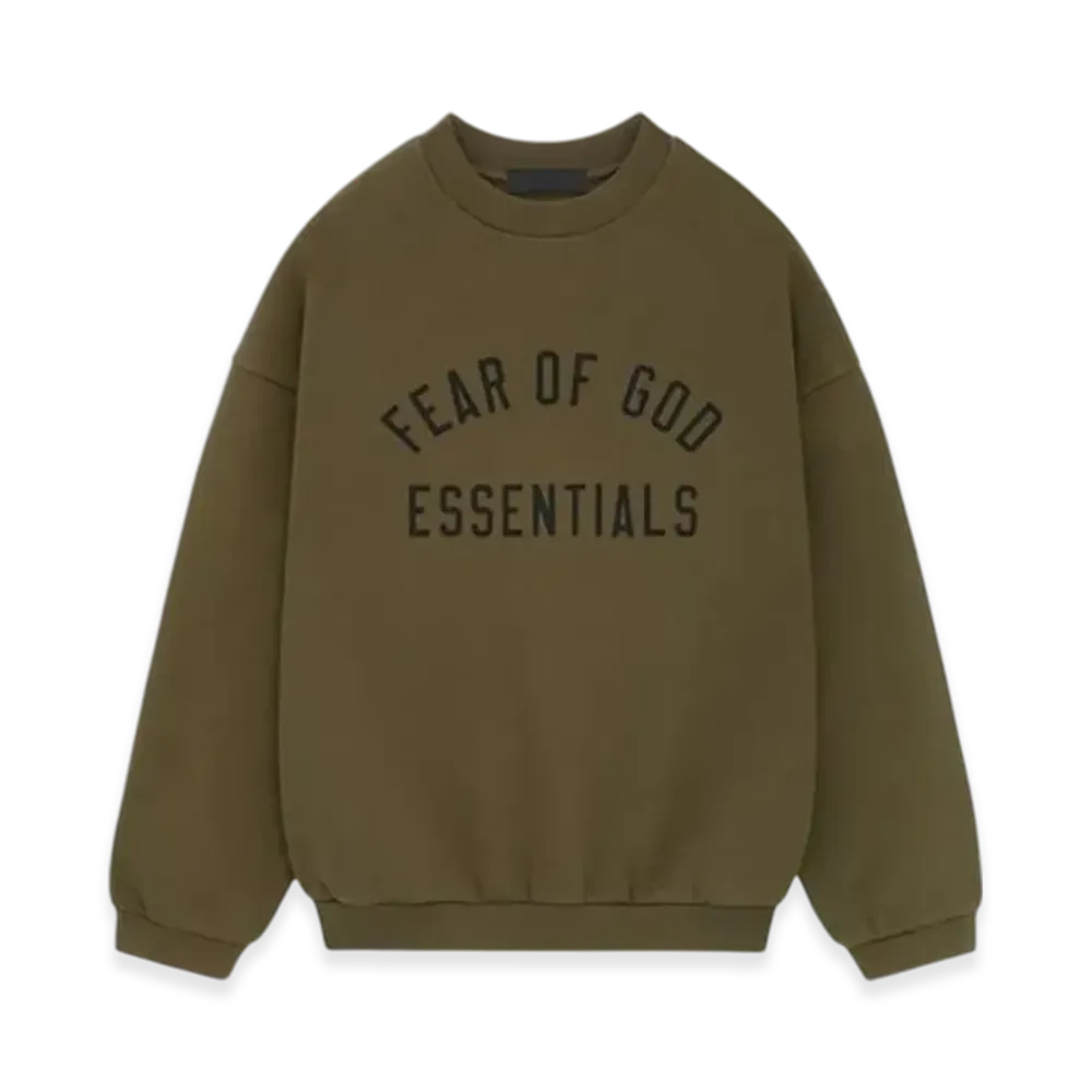 FEAR OF GOD ESSENTIALS Fleece Crewneck "Military"