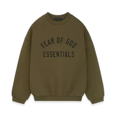 FEAR OF GOD ESSENTIALS Fleece Crewneck "Military"