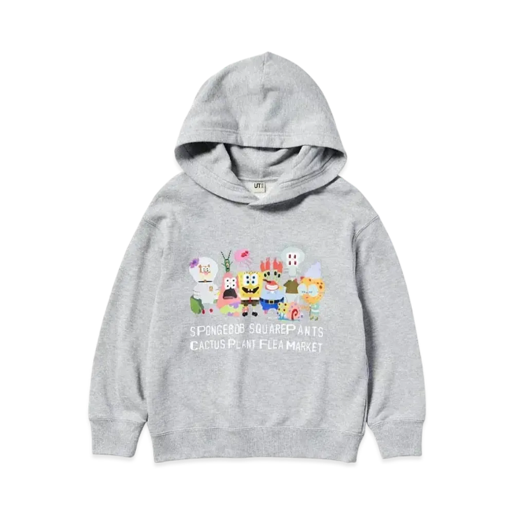Uniqlo UT x Cactus Plant Flea Market x Sponge Bob Kids Sweat Parka "Gray"