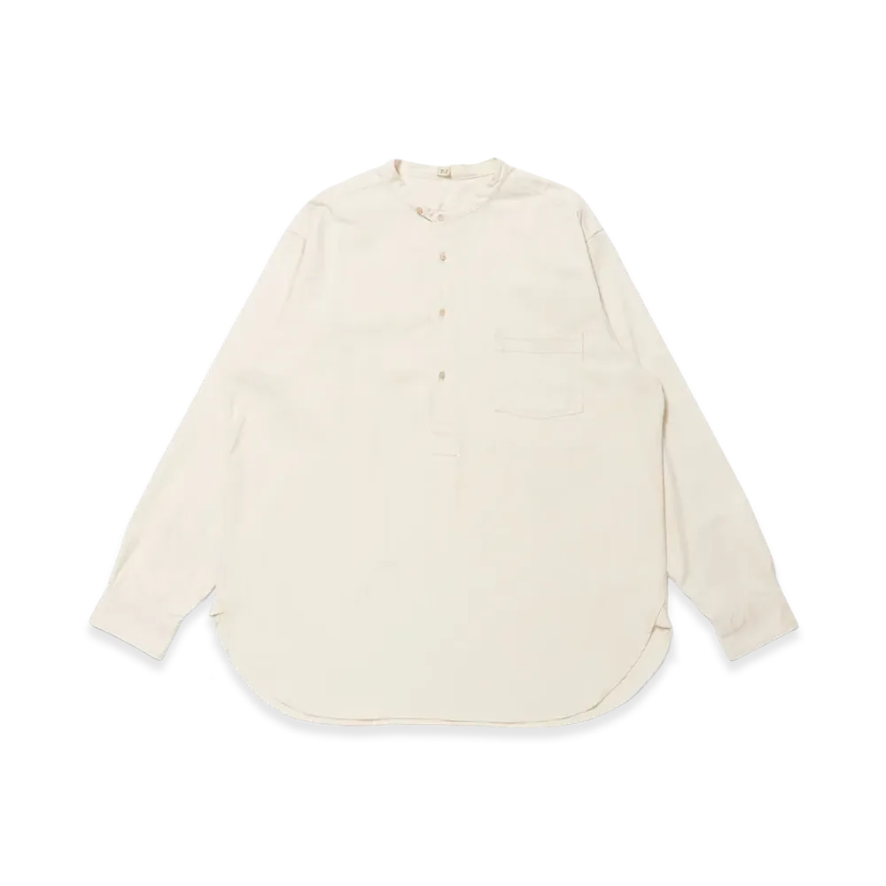 T.T Taiga Takahashi LOT.105 Band Collar Shirt P/O "Ivory"
