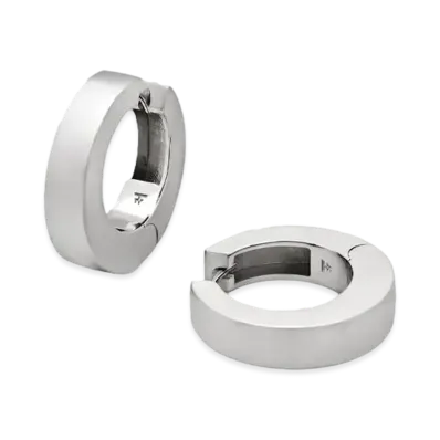 TOMWOOD Arch Hoops "Satin Silver"