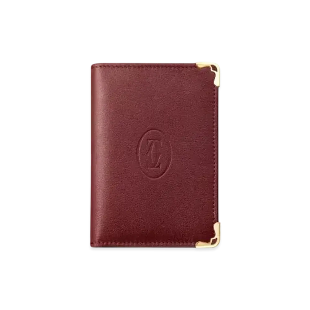 Cartier Credit Business Card Holder, Must de Cartier "Burgundy"