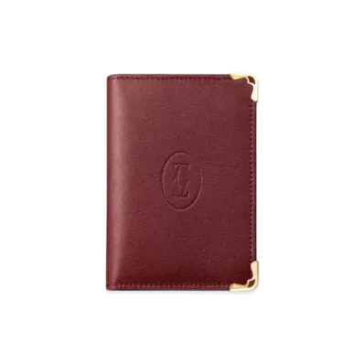 Cartier Credit Business Card Holder, Must de Cartier "Burgundy"