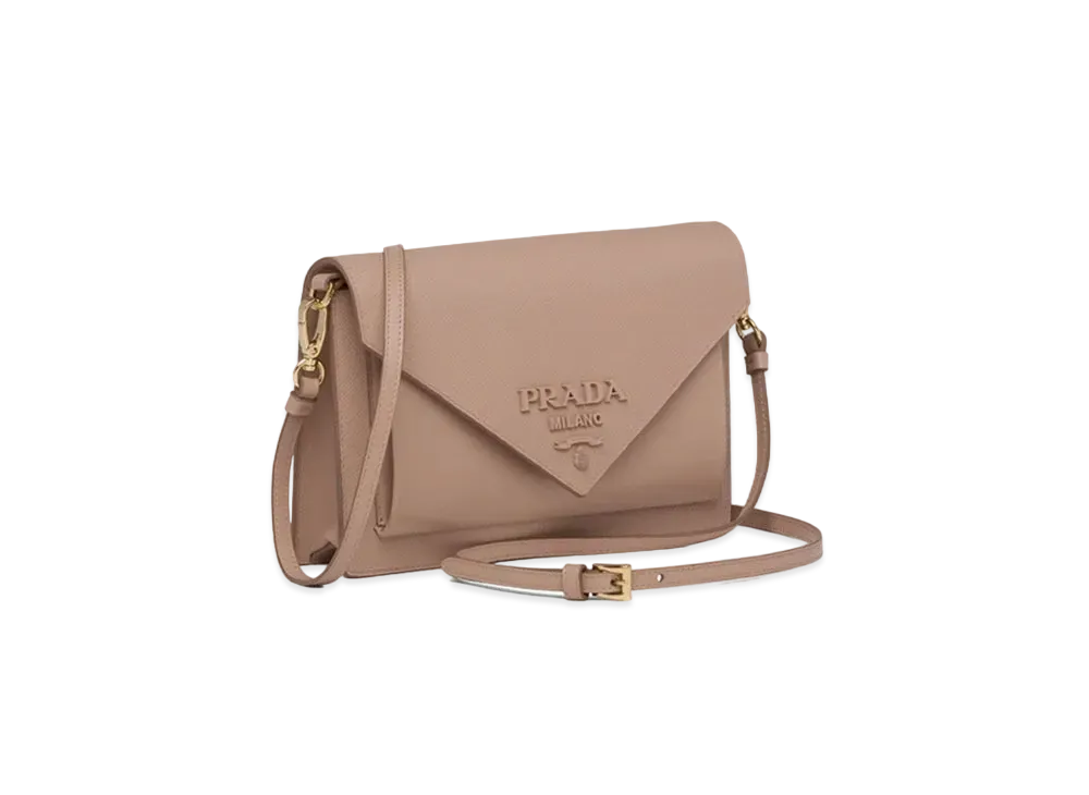 PRADA Saffiano Leather Mini Bag "Pink Beige"