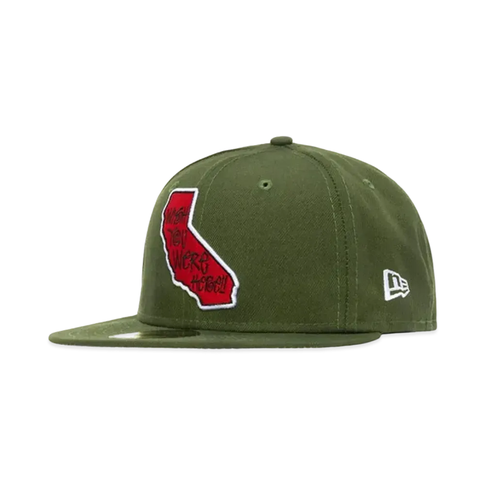 Stussy Wish You Were Here New Era Cap "Army"