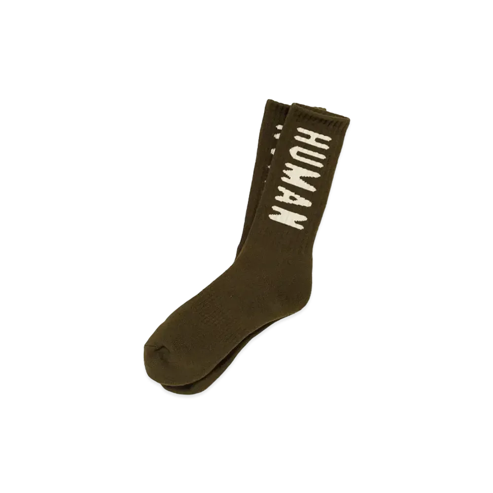 HUMAN MADE HM Logo Socks "Olivedrab"