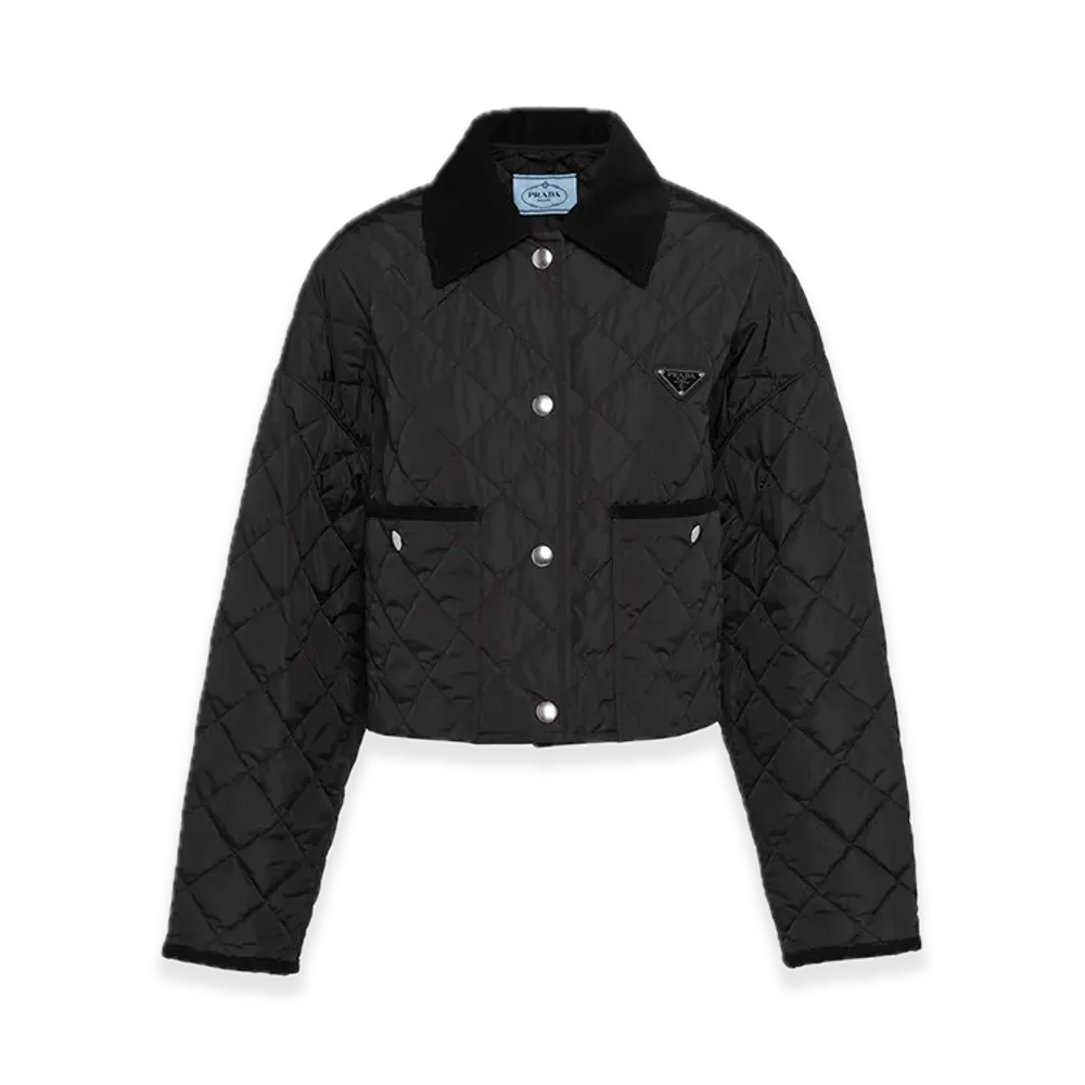 PRADA Light Re-Nylon Cropped Jacket "Black"