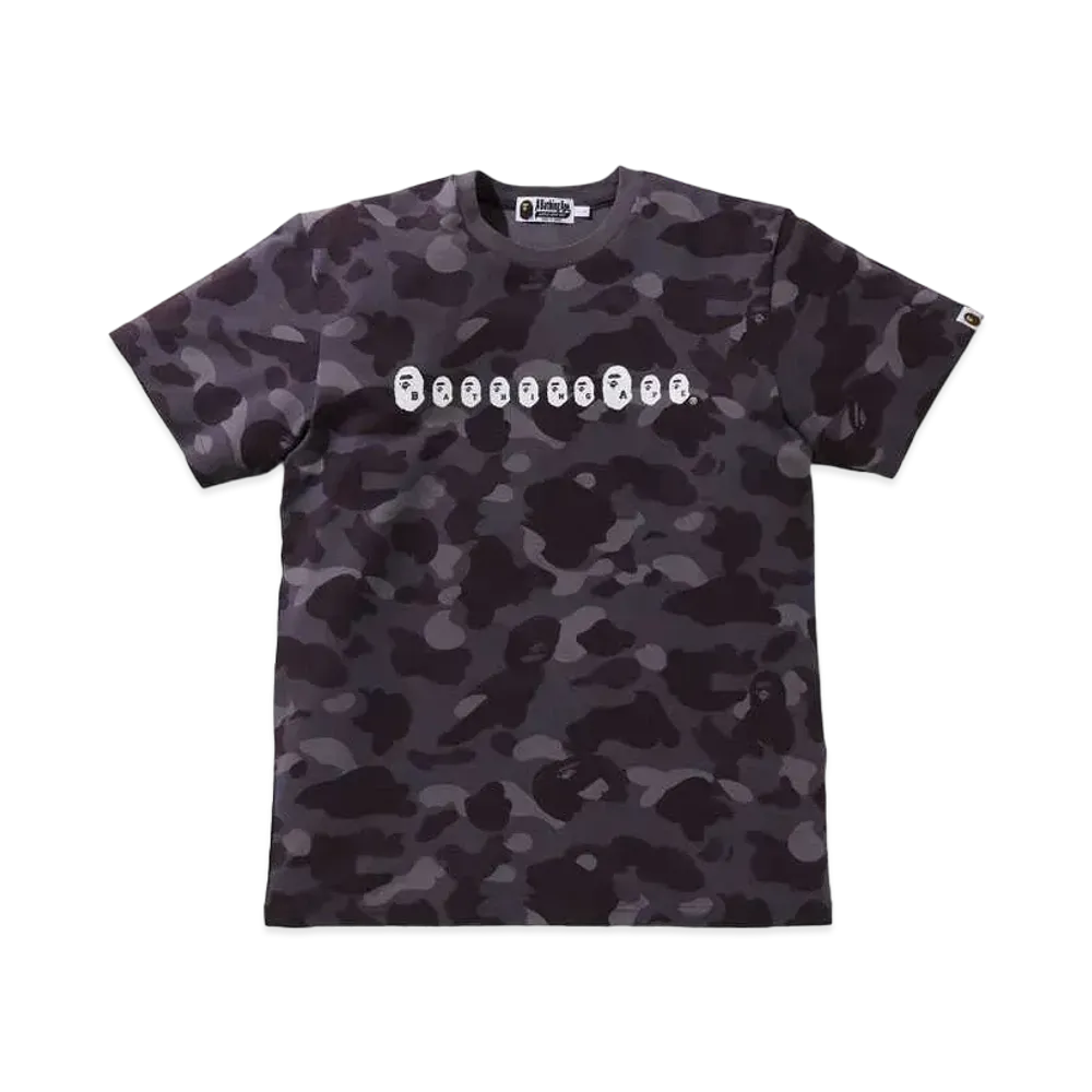 A BATHING APE COLOR CAMO APE HEAD TEE "Burgundy"