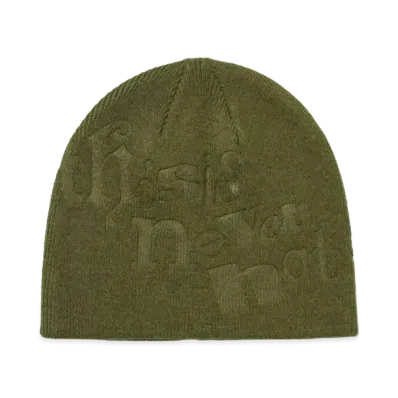 thisisneverthat Debossed No Cuff Beanie "Olive"