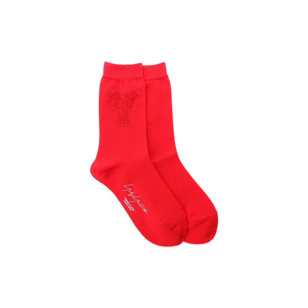 Yohji Yamamoto C/AC/TAM YARN Y SOCKS "Red"