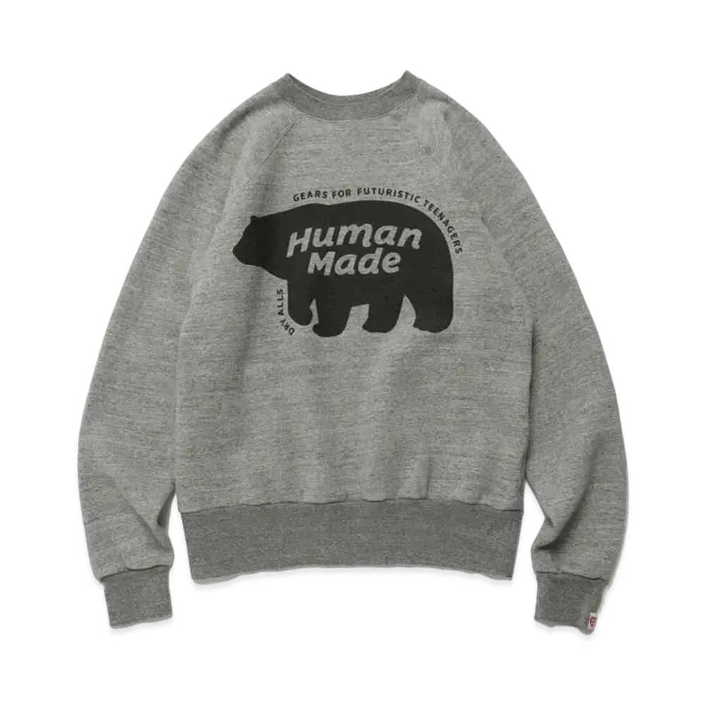 HUMAN MADE RAGLAN CREW NECK SWEATSHIRT "Grey"