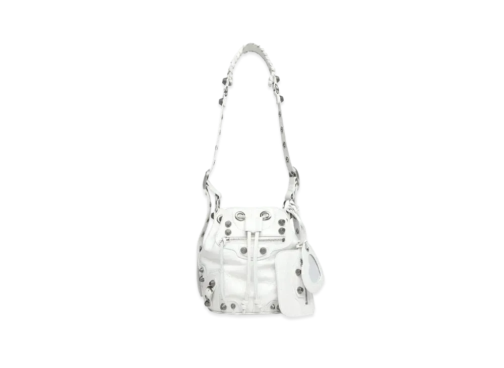 BALENCIAGA Le Cagole XS Bucket Bag "Off White"