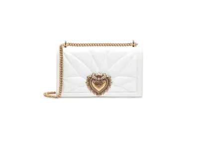 Dolce&Gabbana Devotion Bag Big Size Matrasse Nappa Leather "Optical White"