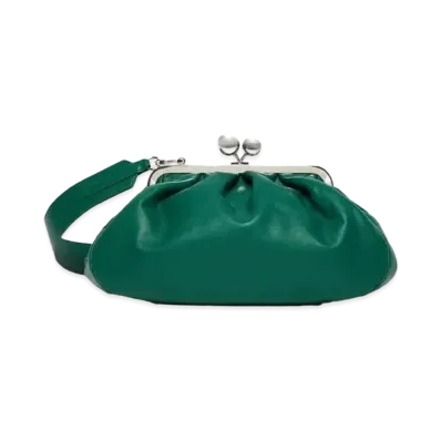 Max Mara CUBICO Medium Pasticino Bag in Lamb Leather "Emerald"