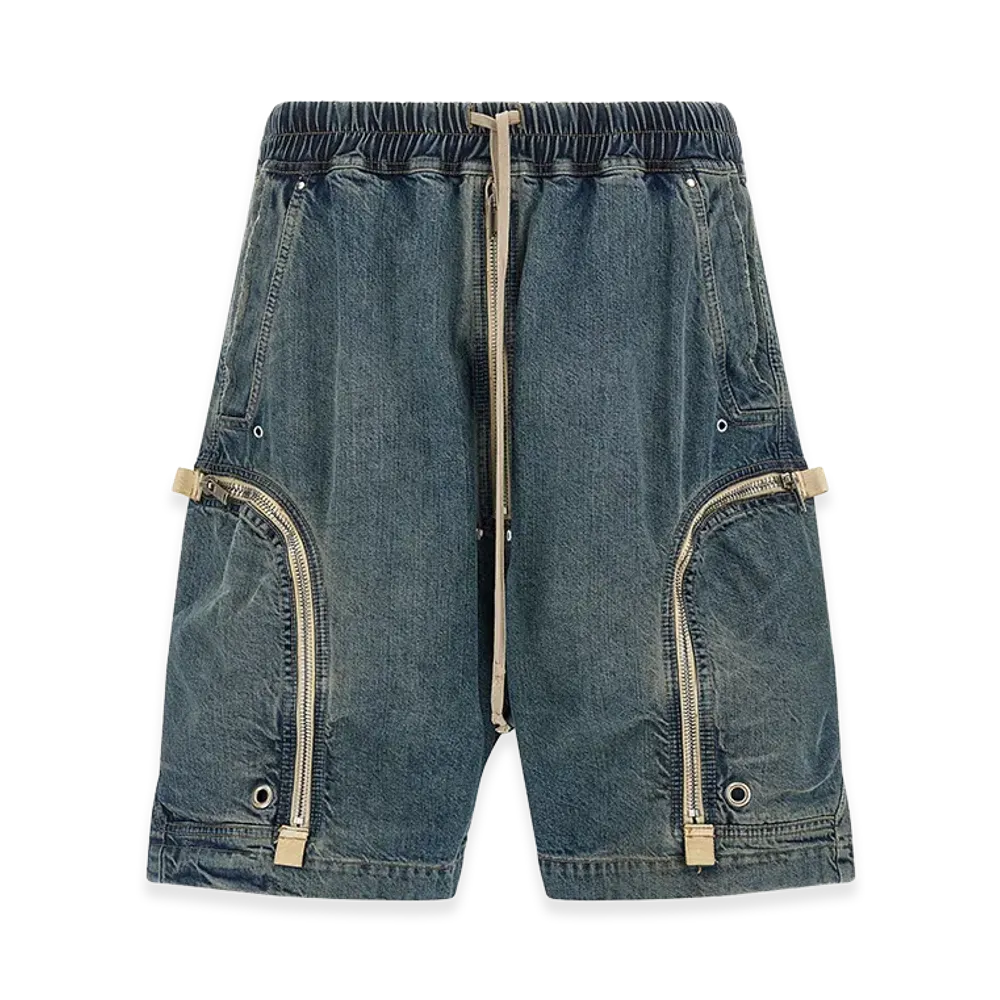 Rick Owens DRKSHDW Bauhaus Pod' Bermuda Shorts "Blue"
