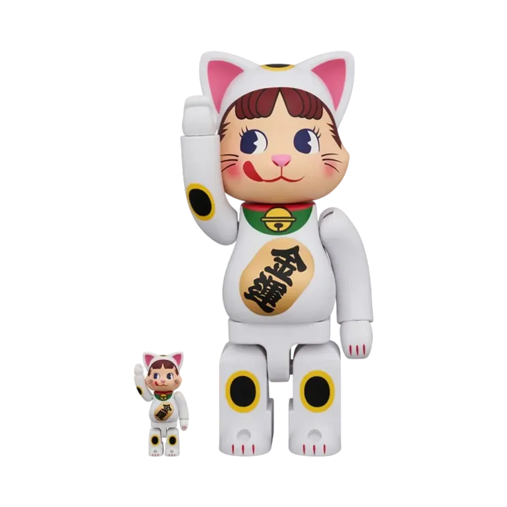 MEDICOM TOY "NYABRICK" -FUJIYA Milky- Lucky Cat Peko-chan 100% & 400%