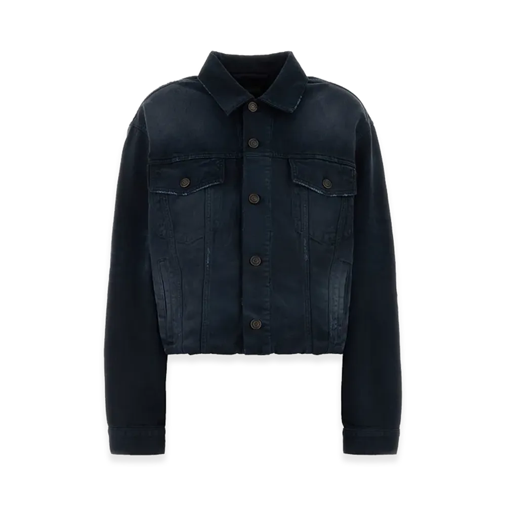 BALENCIAGA Women's Denim Jacket With Old Effect "Blue"