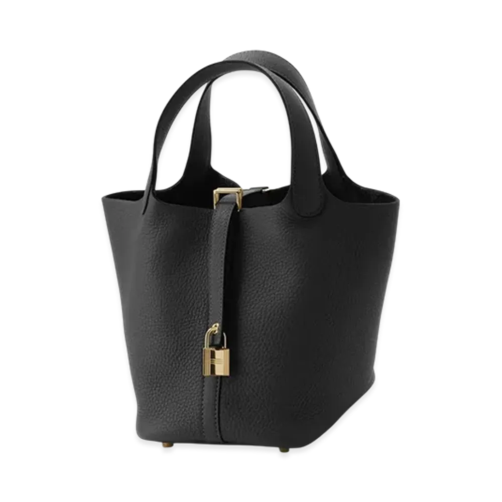 Hermes Picotin Lock 18/PM Taurillon Clemence "Black"
