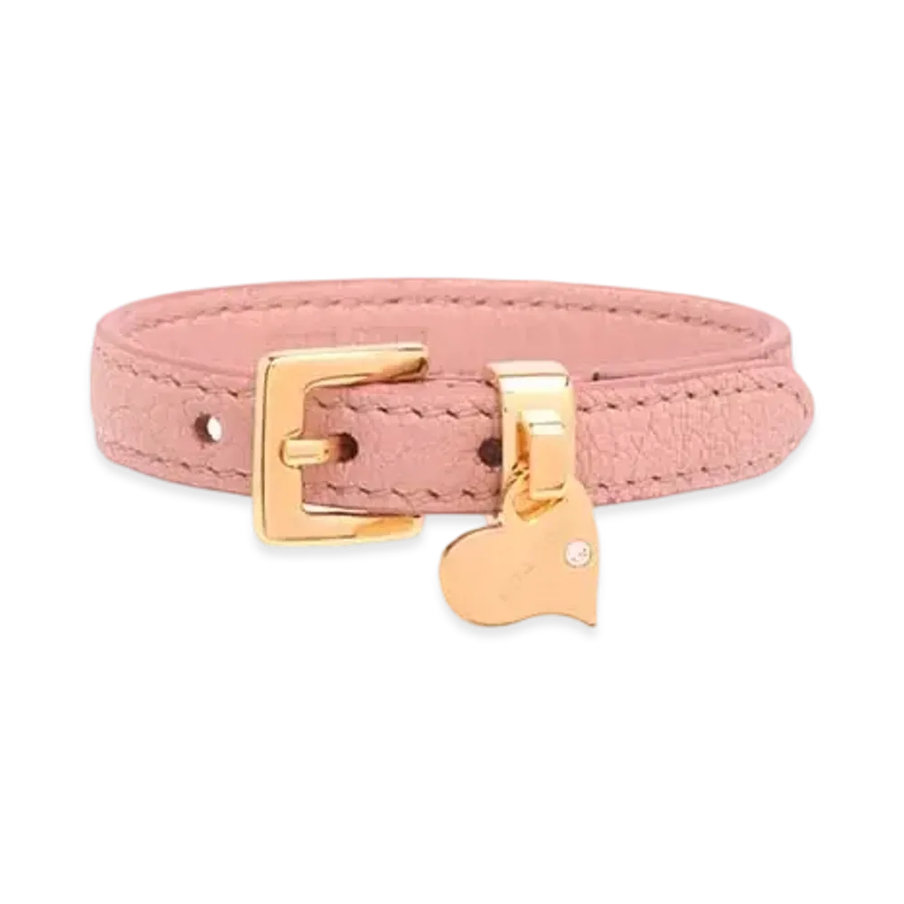 MIU MIU Madras Leather Bracelet "Orchid Pink"