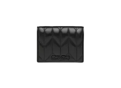 MIU MIU Nappa Leather Wallet "Black"