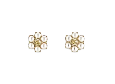 GUCCI Pearl Double G Earrings