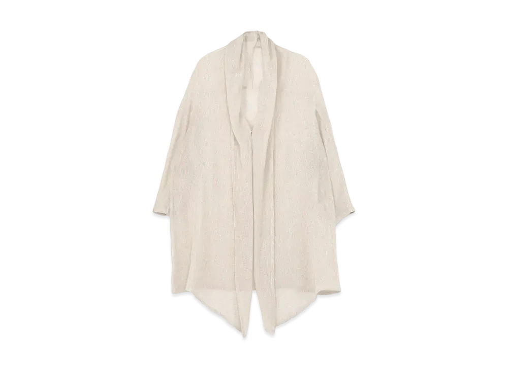 Yohji Yamamoto Y's LENO CLOTH SHAWL COLLAR LONG CARDIGAN "Off White"