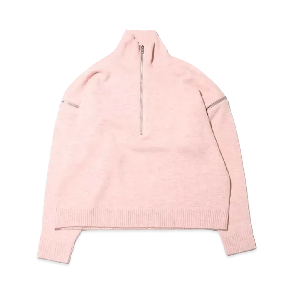 atmos pink Sleeve Zipper Design Knit "Pink"