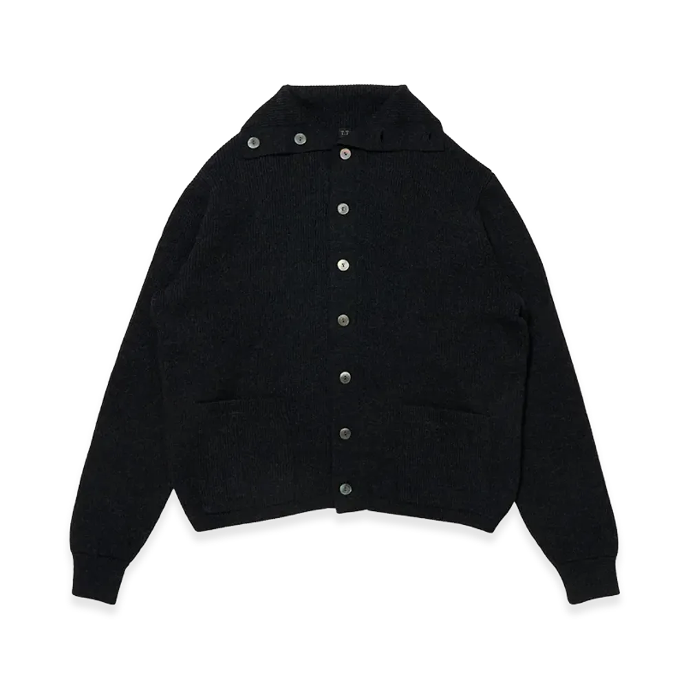 T.T Taiga Takahashi LOT.521 Turtleneck Cardigan "Charcoal"