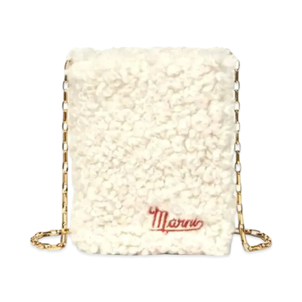 Marni MUSEO Soft Bag in Yellow and Green Shearling and Calf Leather "Yellow/Green"