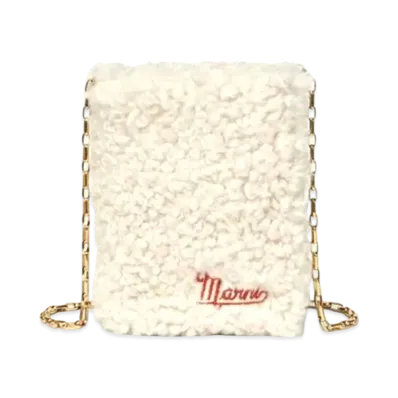 Marni MUSEO Soft Bag in Yellow and Green Shearling and Calf Leather "Yellow/Green"