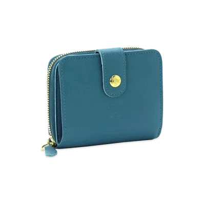 IL BISONTE Compact Wallet "Blue Denim"