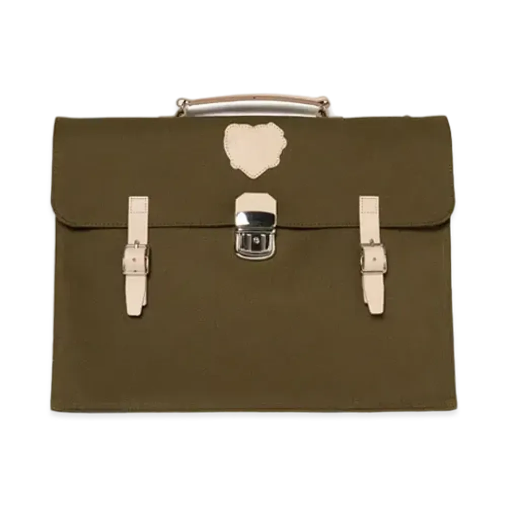 HUMAN MADE Canvas School Bag "Olive Drab"