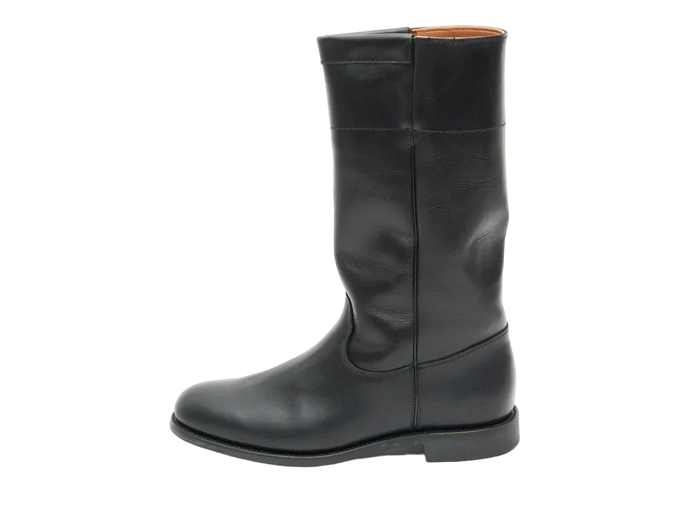 SANDERS Wellington Boot 265 Panda Calf Waxy Leather "Black/Black" 2674BBW