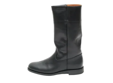 SANDERS Wellington Boot 265 Panda Calf Waxy Leather "Black/Black" 2674BBW