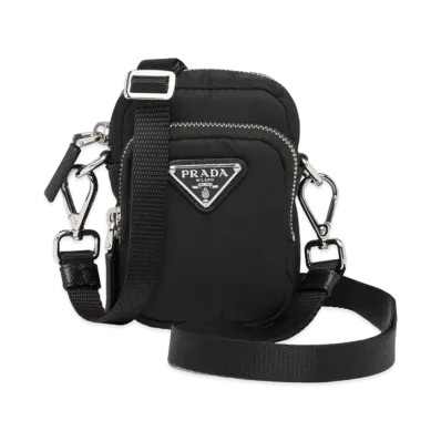 PRADA Mini Pouch Triangle Shoulder Bag "Black"