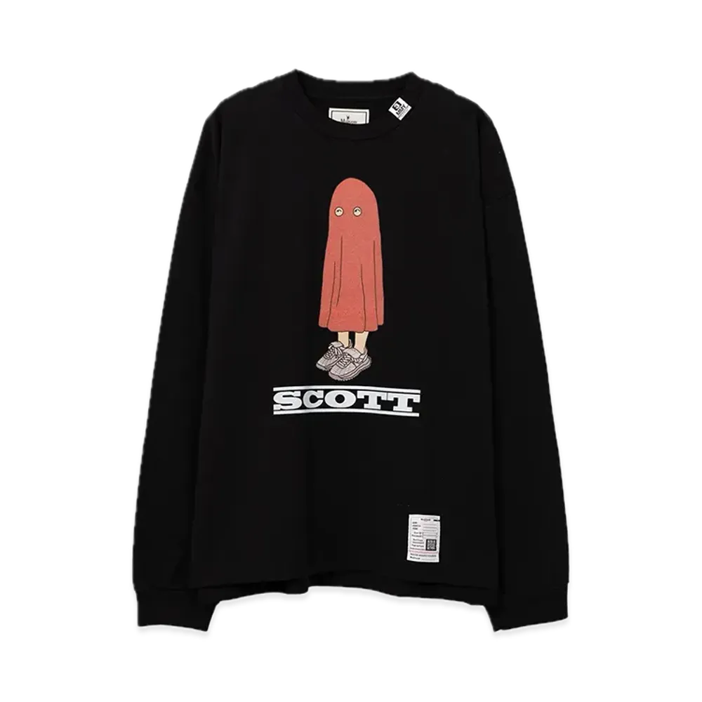 Maison MIHARA YASUHIRO SCOTT Printed Long Sleeve T-Shirt "Black"