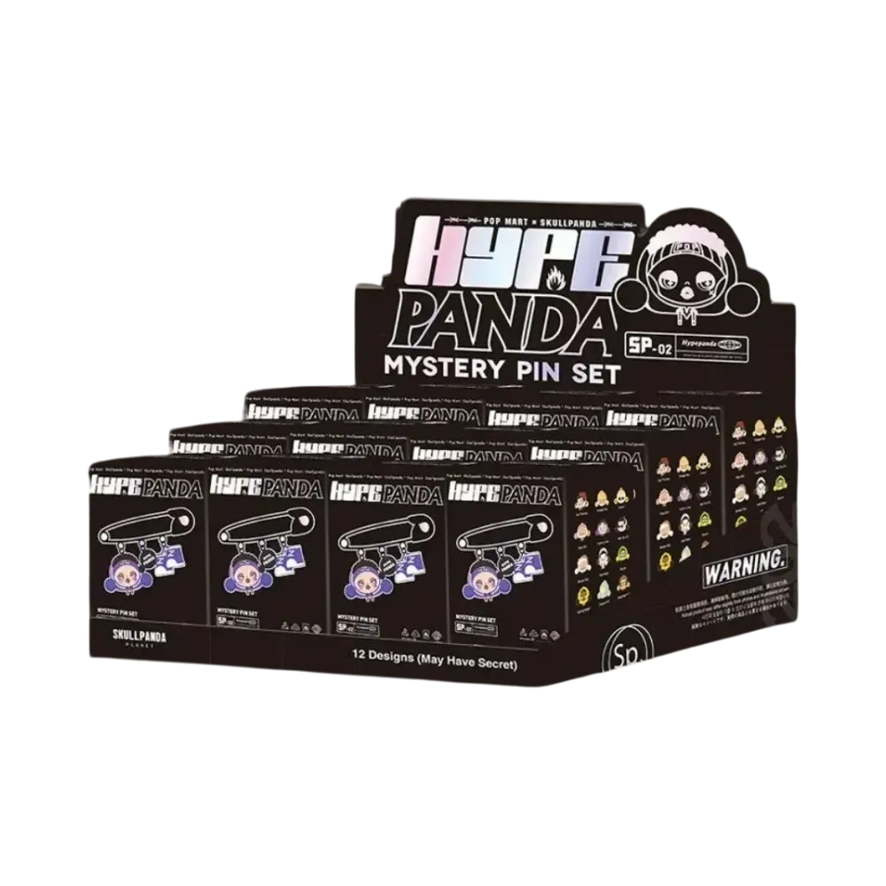 POP MART SKULLPANDA HYPEPANDA MYSTERY PIN SET Series [Assortment Box]