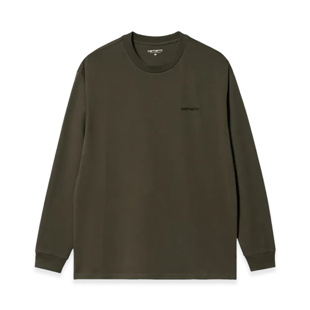 Carhartt WIP Script Embroidery Long Sleeve T-Shirt "Cypress"