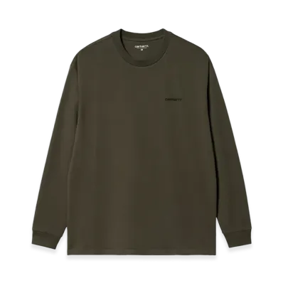 Carhartt WIP Script Embroidery Long Sleeve T-Shirt "Cypress"