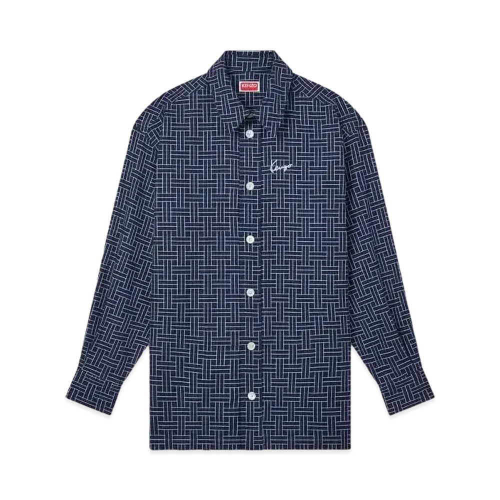 KENZO 'WEAVE' Oversize Shirt "Midnight Blue"
