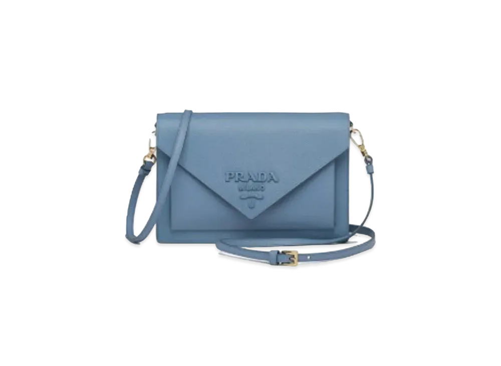 PRADA Saffiano Leather Mini Bag "Light Blue"