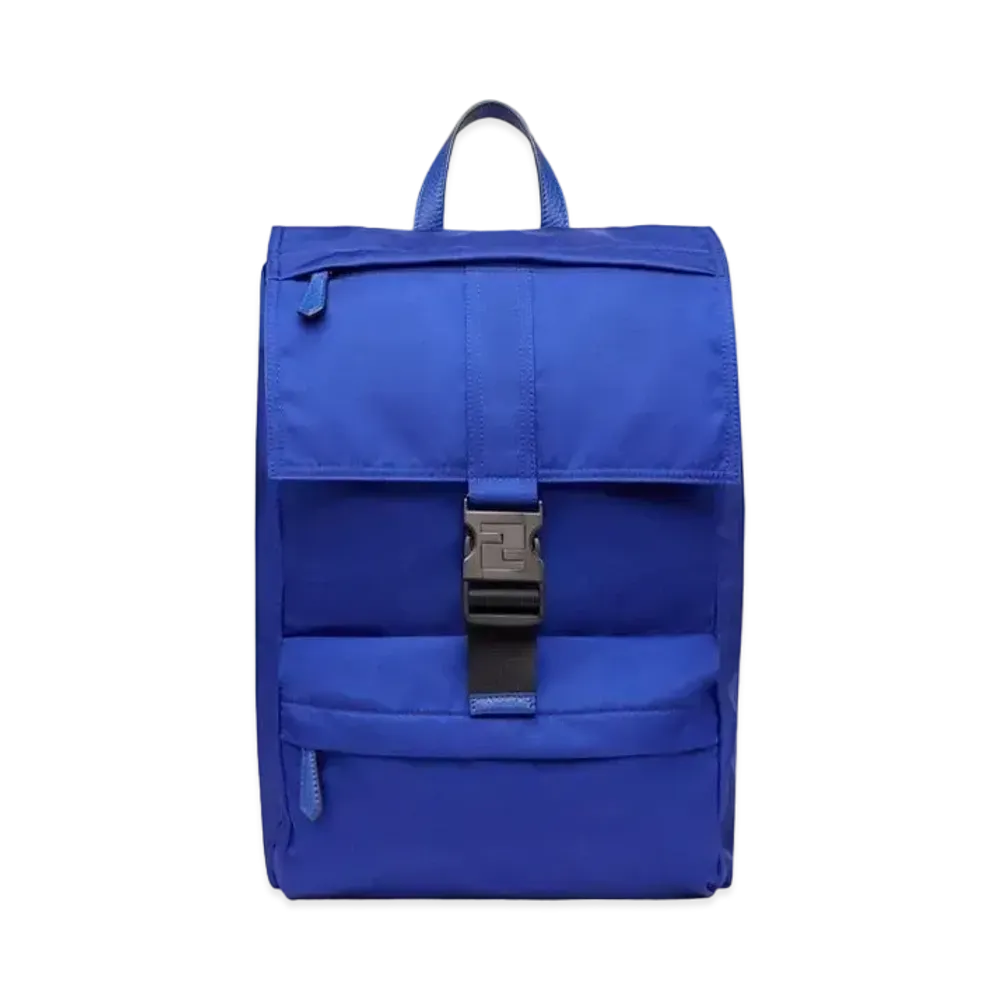 FENDI Ness Back Pack Medium Nylon Backpack "Blue"