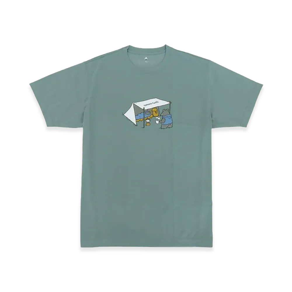 mont-bell T-Shirt WIC. T-Shirt Camp Bear "Blue Green"